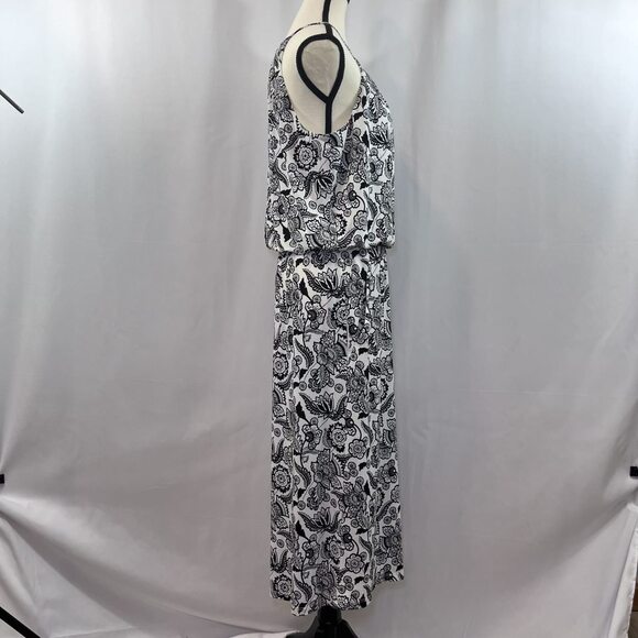 London Times halter wide crop leg blouson floral print jumpsuit women sz 12 - Picture 7 of 14